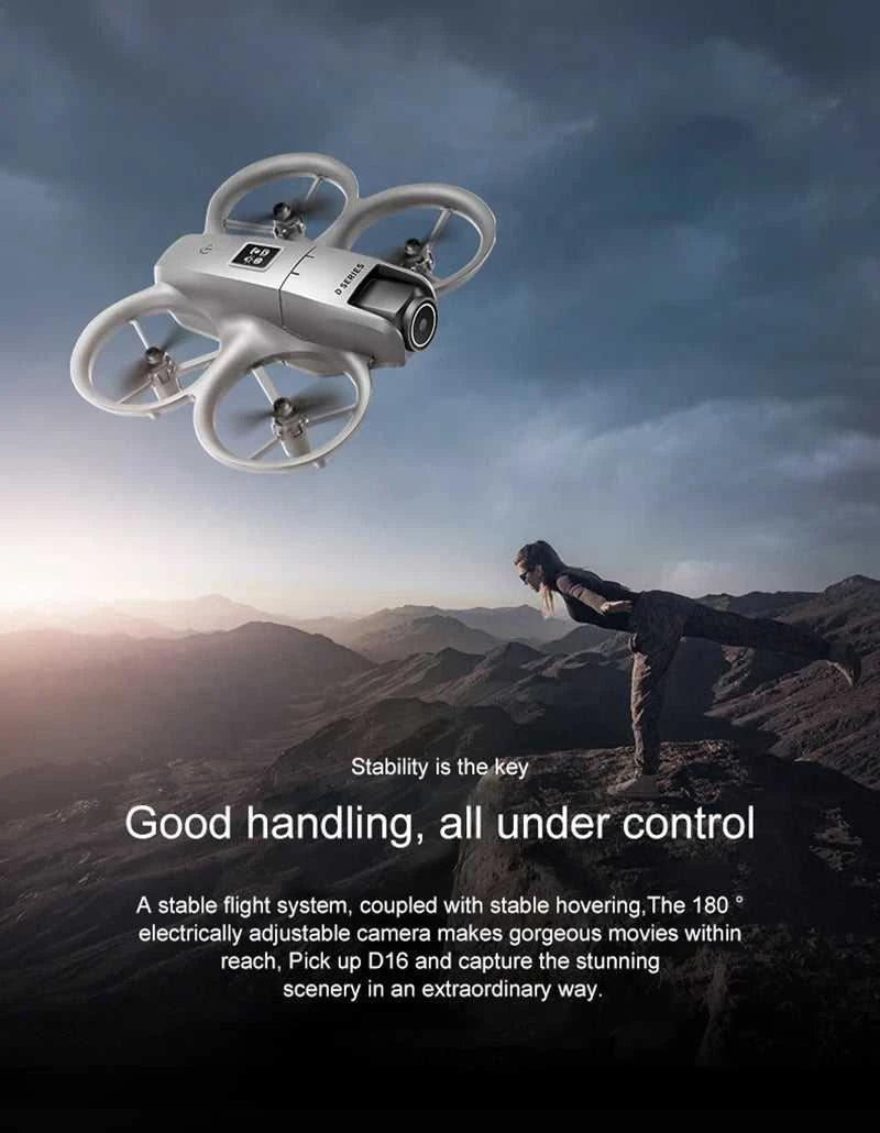 D16 Mini Drone 8K HD Dual Camera Profesional 180° Electric Adjustable GPS Positioning Obstacle Avoidance Bushless Uav 15000M The jack market .AU The jack market .AU Drones $ 93 14:193#Grey Dual 8K-1