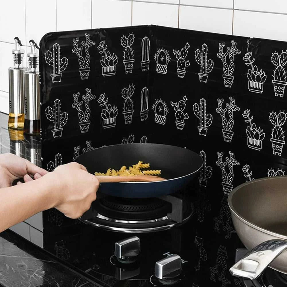 Aluminum Foldable Kitchen Gas Stove Baffle Plate Kitchen Frying Pan Oil Splash Protection Screen Heat Shields Kichen Accessories The jack market .AU The jack market .AU Home $ 24 14:29#Green Cactus