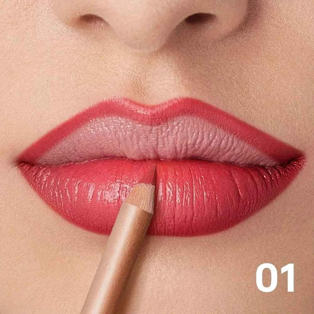 Waterproof Matte Lip Liner, Long Lasting High Pigment Lip Pencil, Smooth Precise Lip Contour for Women