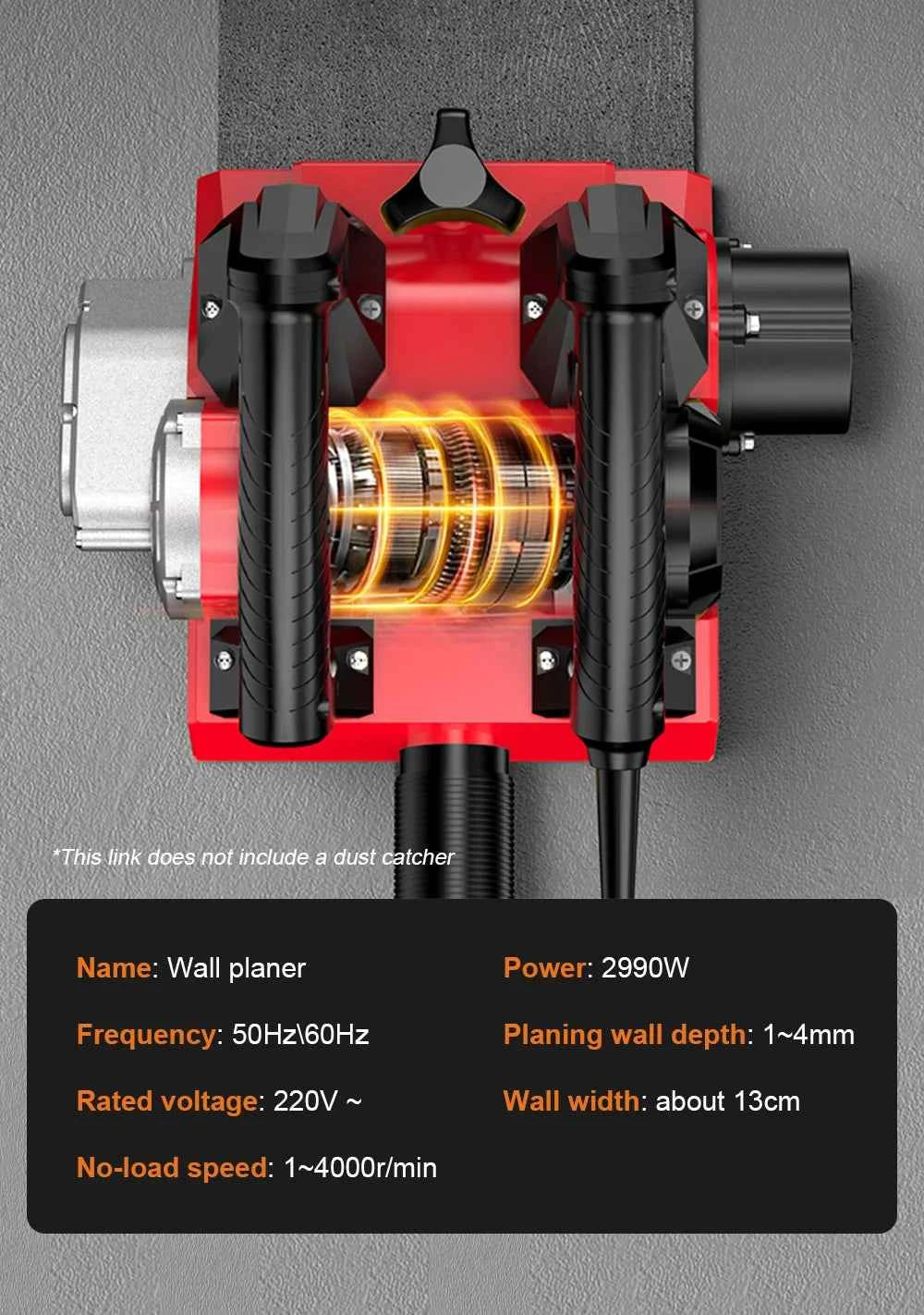 Electric Wall Planer High Power Shovel Machine Shoveling Putty 2990W/4280W/4580W Planer for Concrete Whitewash Wall Renovation