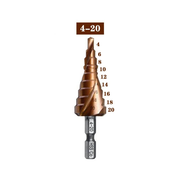 M35 5% Cobalt Step Drill Bit HSS-Co High Speed Steel Cone Hex Shank Metal Drill Bit Tool Set Hole Cutter For Stainless Steel