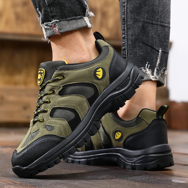Men's Outdoor Hiking Shoes Anti-Slip Wear-Resistant Breathable Durable Camping Sneakers Comfortable Casual Sneakers