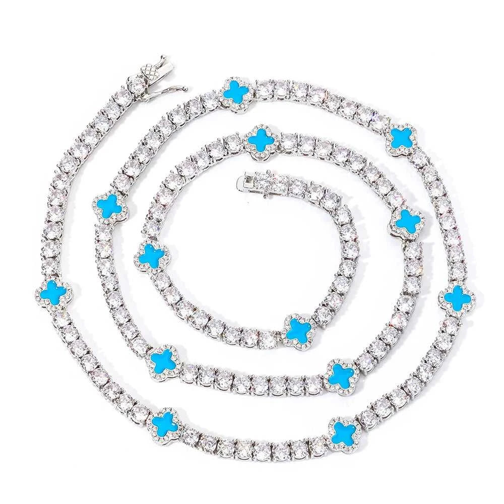 NY Women White Gold Plated Tennis Choker Necklace Red/Green/Blue/Black Charm Iced Out CZ Chain Fine Hiphop Jewelry The jack market .AU The jack market .AU Jewellery & Chains $ 69 200000783:193#8 inch(20.32cm);200001034:17053024#Silver Blue