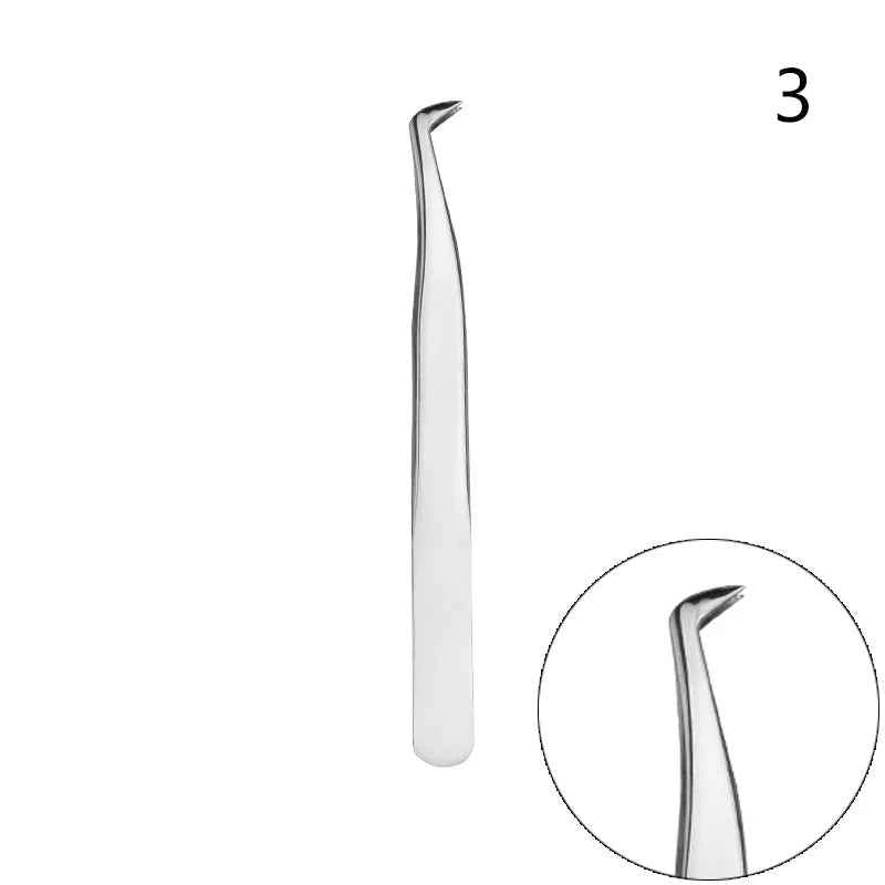 LuxeLash Anti-Slip Precision Tweezers | Curved & Straight Tips for Flawless Lash Extensions & Nail Art