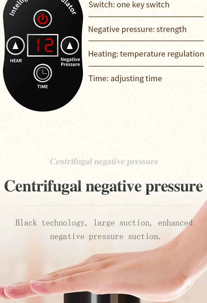 Revitalize Body & Mind Electric Cupping Massager with Infrared Heat & Suction for Cellulite Reduction