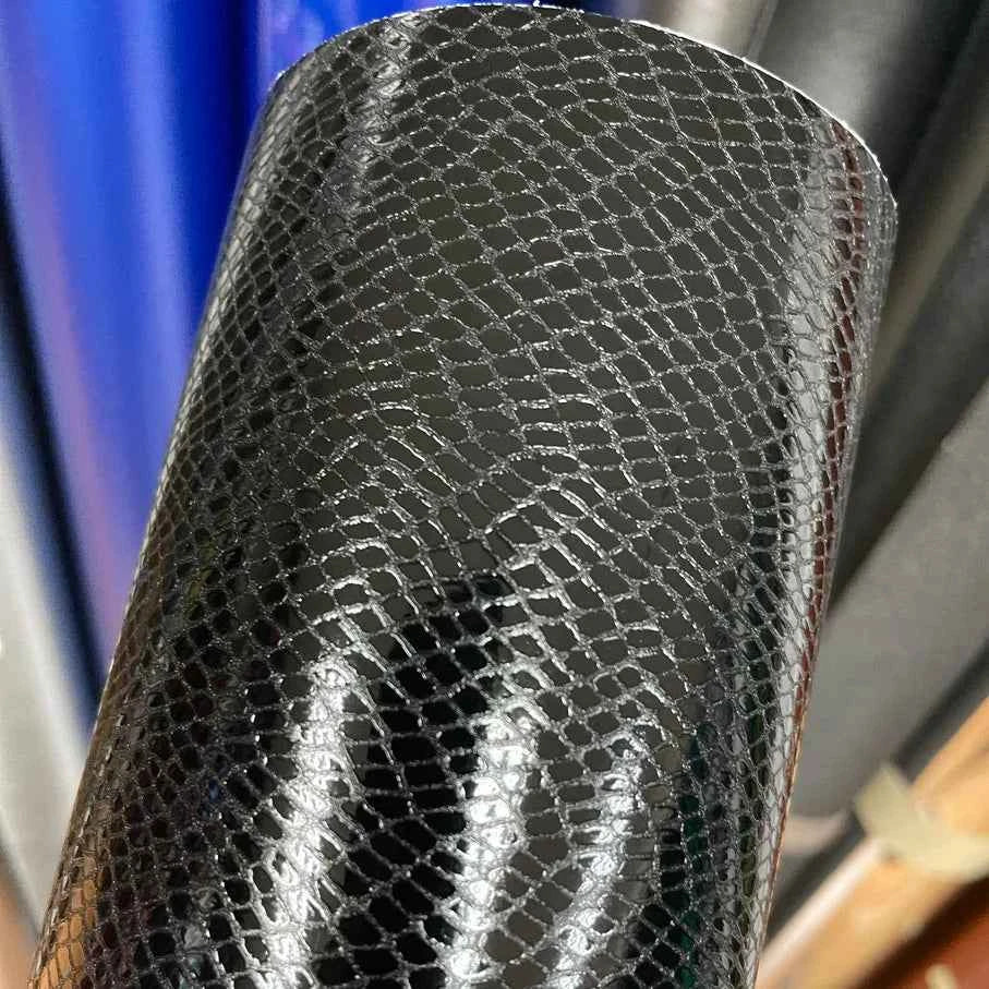 50CM*800CM Black Snake Skin Leather Grain Texture Vinyl Car Wrap Sticker Decal Film Adhesive Sticker Interior Car Styling