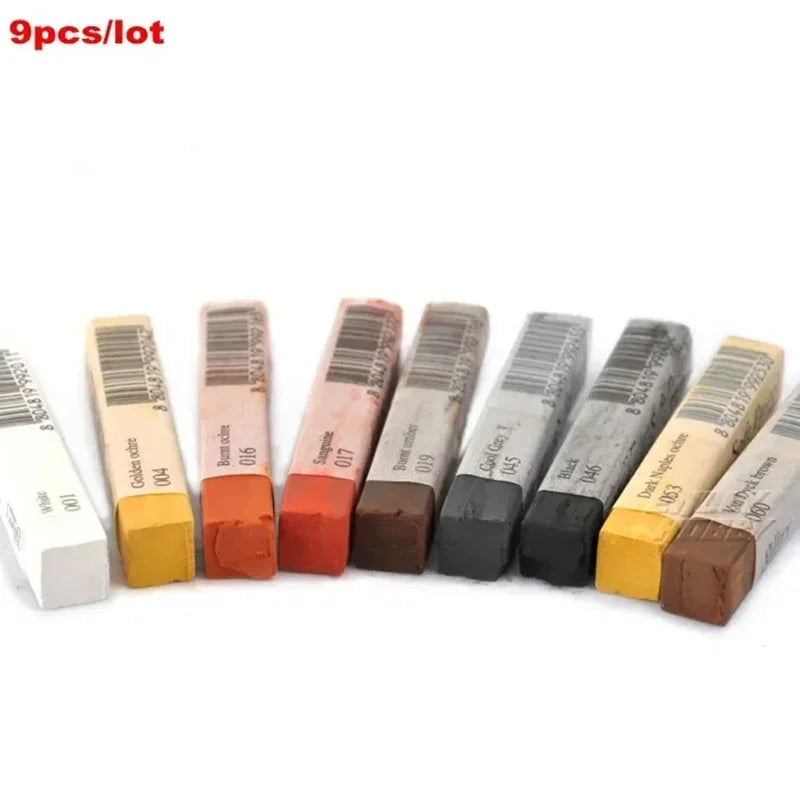 9colors/lot Aging Effect Production  Weathering Pen Pastel Stick Model Making Tools With Box + Brush For Adults Hobby DIY