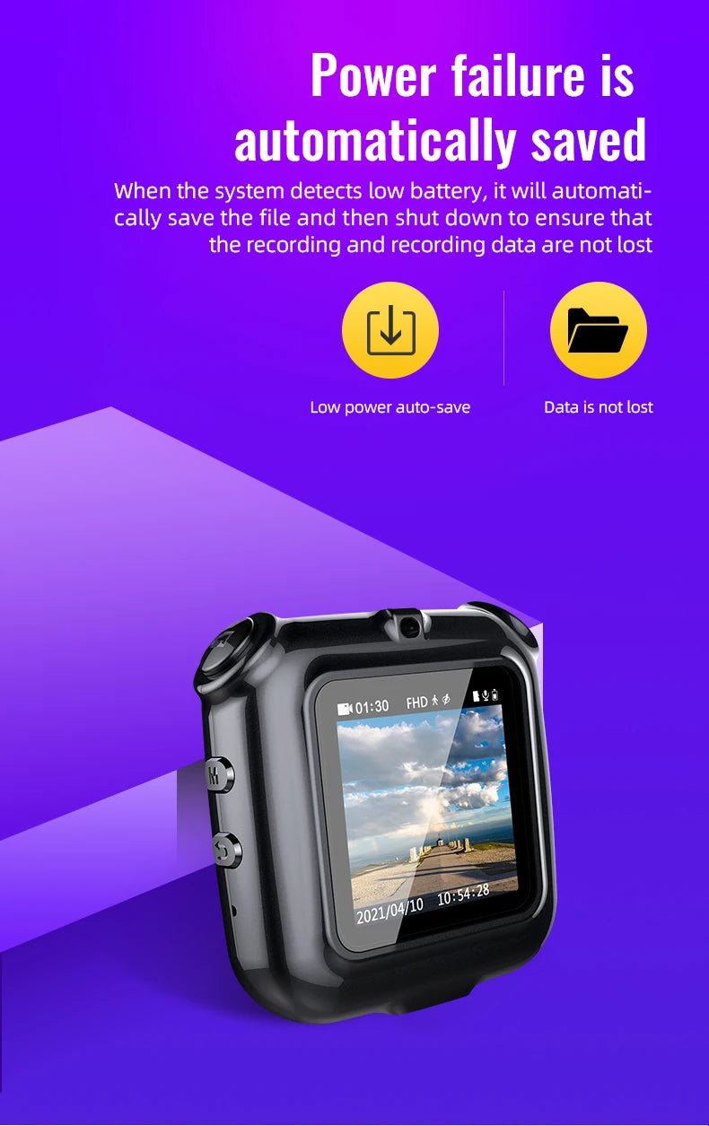 4-256GB Mini Clip Digital Camera Video Photo Audio Voice Recorder with Screen 1080P Bodycam Cam Smart Loop Recording Camcorder
