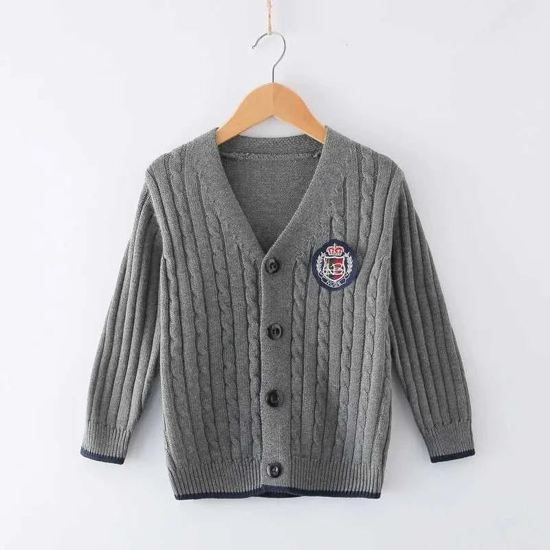 2023 new Spring Autumn Boys Sweater Solid Color Keep Warm Knitting Jacquard Weave V-neck Cardigan For Kids 2-10 Years Old The jack market .AU The jack market .AU Mum & Kids: Essential Products for Every Family $ 42 14:1254#Picture Color;200000463:200004187#2T-3T