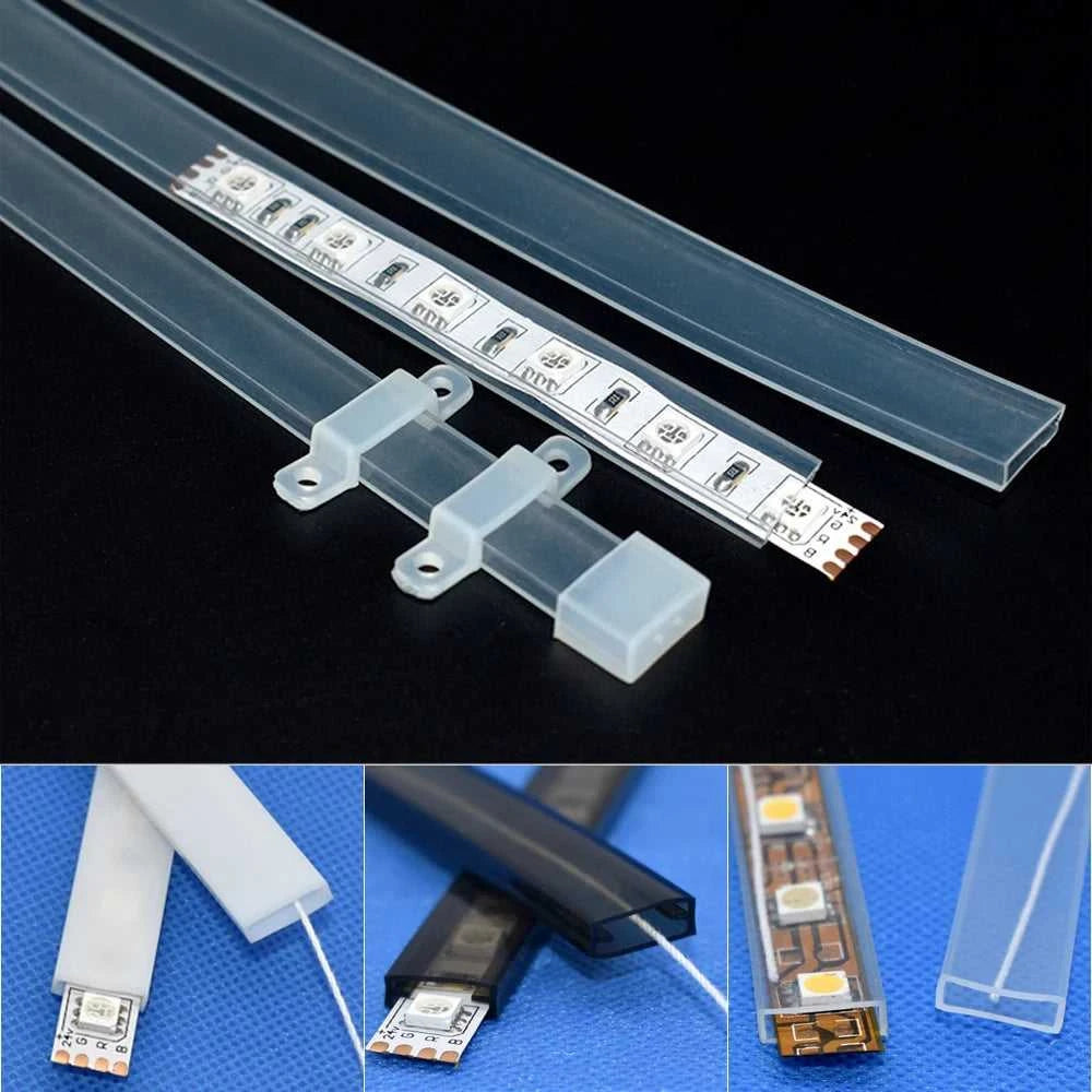 0.5m-10m Transparent/Milky White/Black LED Silicone Tube Waterproof Flexible Protection Cover Fit for 10mm WS2812B WS2811 Strip The jack market .AU The jack market .AU Home $ 47 136:9131245839#White;200000535:2467;380:201451169#0.5m