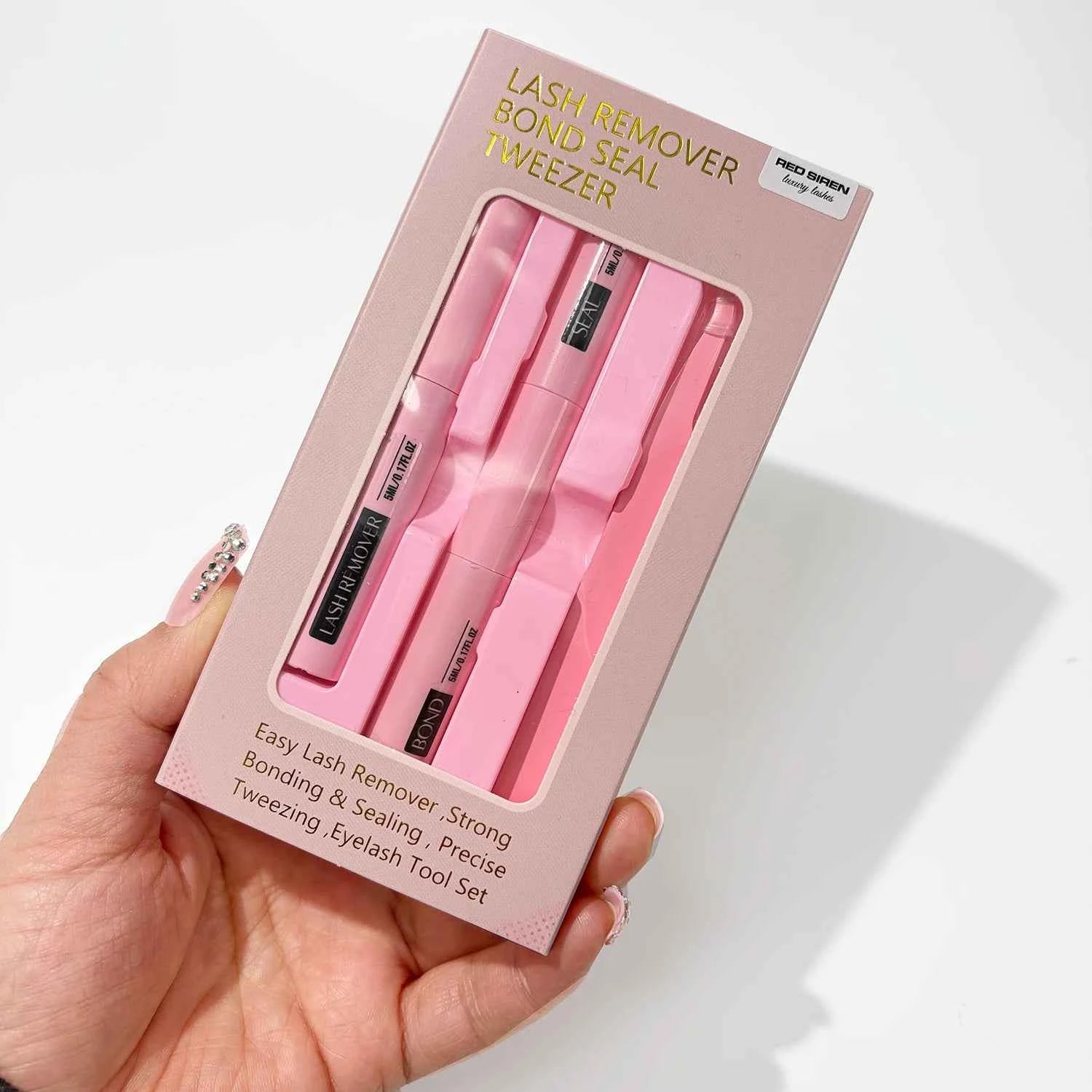 LuxeLash Eyelash Glue Kit - Long-Lasting Bond & Seal + Lash Remover + Precision Tweezers for Flawless Home Application