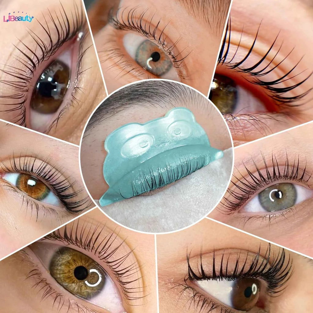 Libeauty U Curl Silicone Eyelash Perm Rods - 4 Pairs with Free Glue for Stunning 3D Lash Lifts