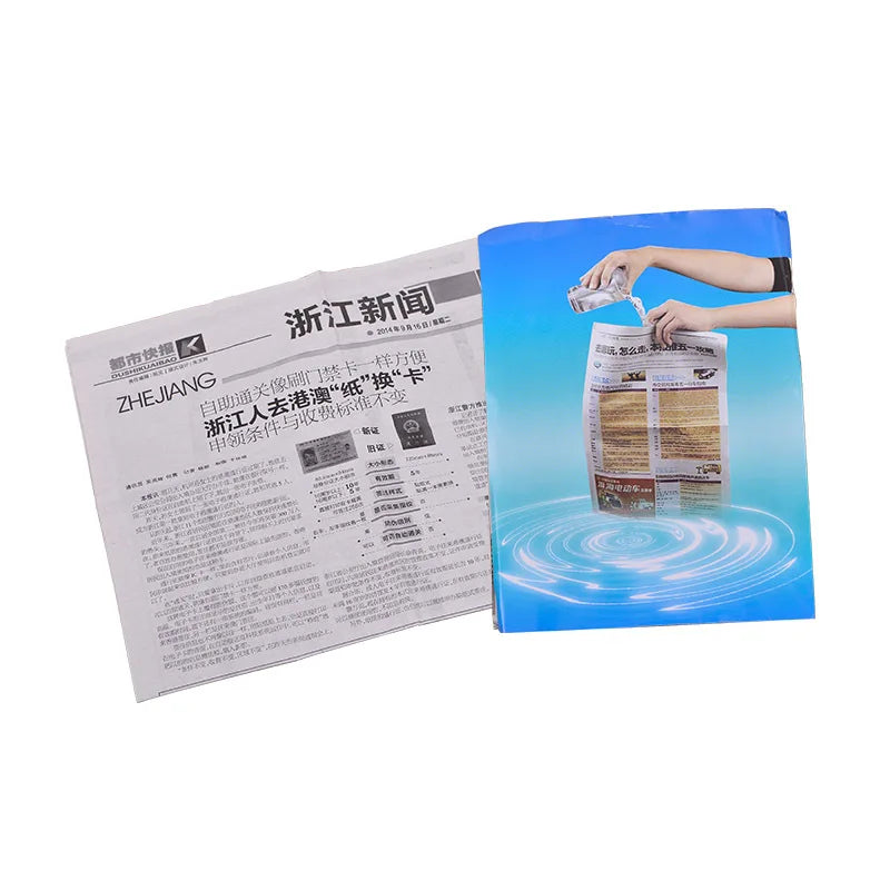 Drink Water Newspaper Close-Up Hidden  Magic Tricks Props Funny Novelty Halloween Party Classic Toys