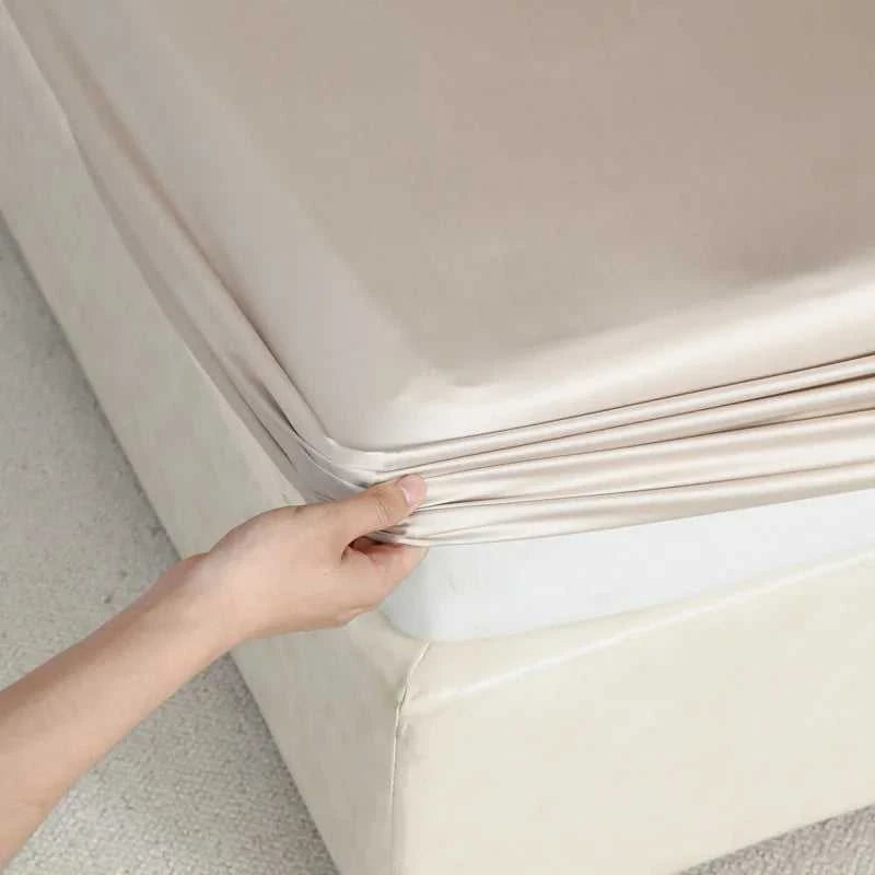 Natural Mulberry Silk Fitted Sheet Pure Silk Mattress Cover for Single Double King Queen Size Bedding High End Luxury Bed Cover The jack market .AU The jack market .AU Home $ 72 14:200002984#Latte Brown;5:200013267#90x200x30cm