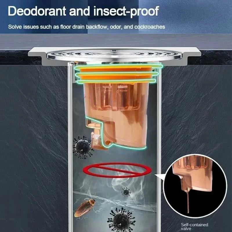 Bathroom Floor Drain Core Toilet Deodorant Anti-Odor Floor Drain Cover Hair Filter Gravity-Induction Sewer Shower Drain Strainer The jack market .AU The jack market .AU Home $ 48 14:202675806#2PCS
