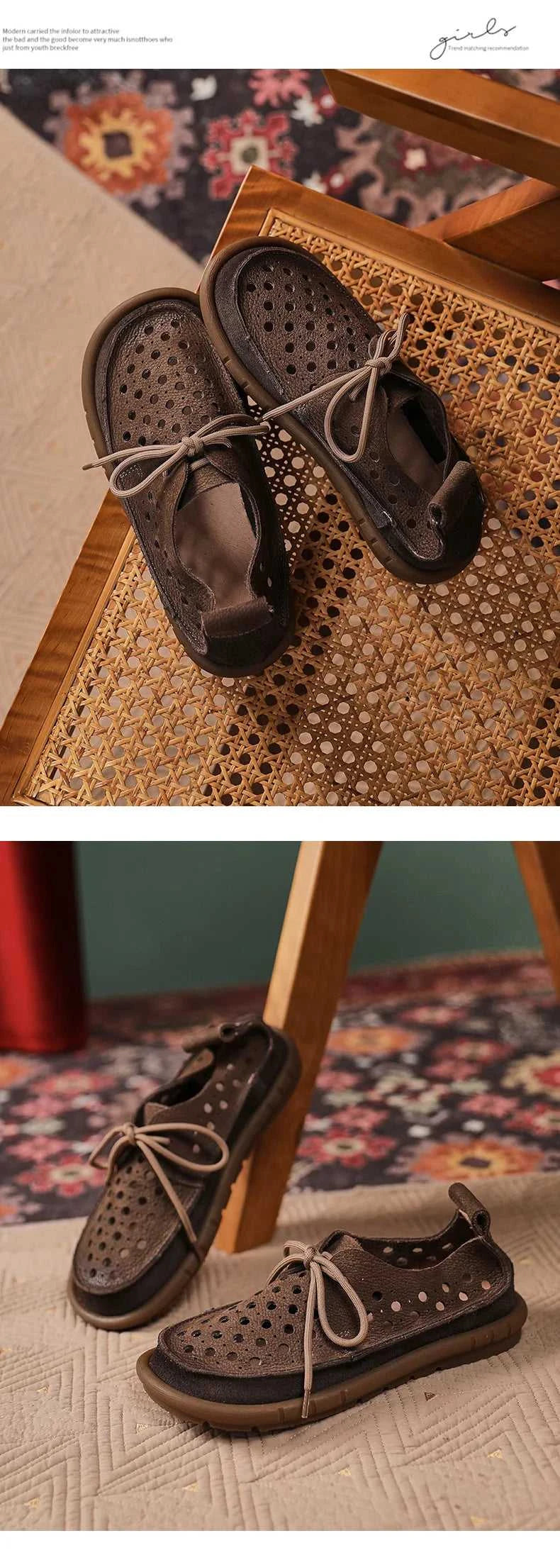 Careaymade-Summer top layer cowhide sandals,clown cute big toe shoes,hollow hole shoes,pure Handmade breathable casual shoes 34 The jack market .AU The jack market .AU Step Up Your Style: Trendy Shoes for Every Occasion! $ 112 14:29#Beige Elastic band;200000124:200000334