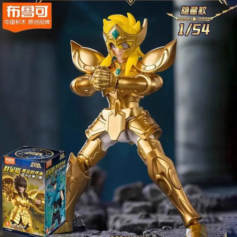 In Stock Blokees Saint Seiya Blind Box Stars 2 Sagittarius Libra Aquarius Assembly Model Animation Peripheral Gift
