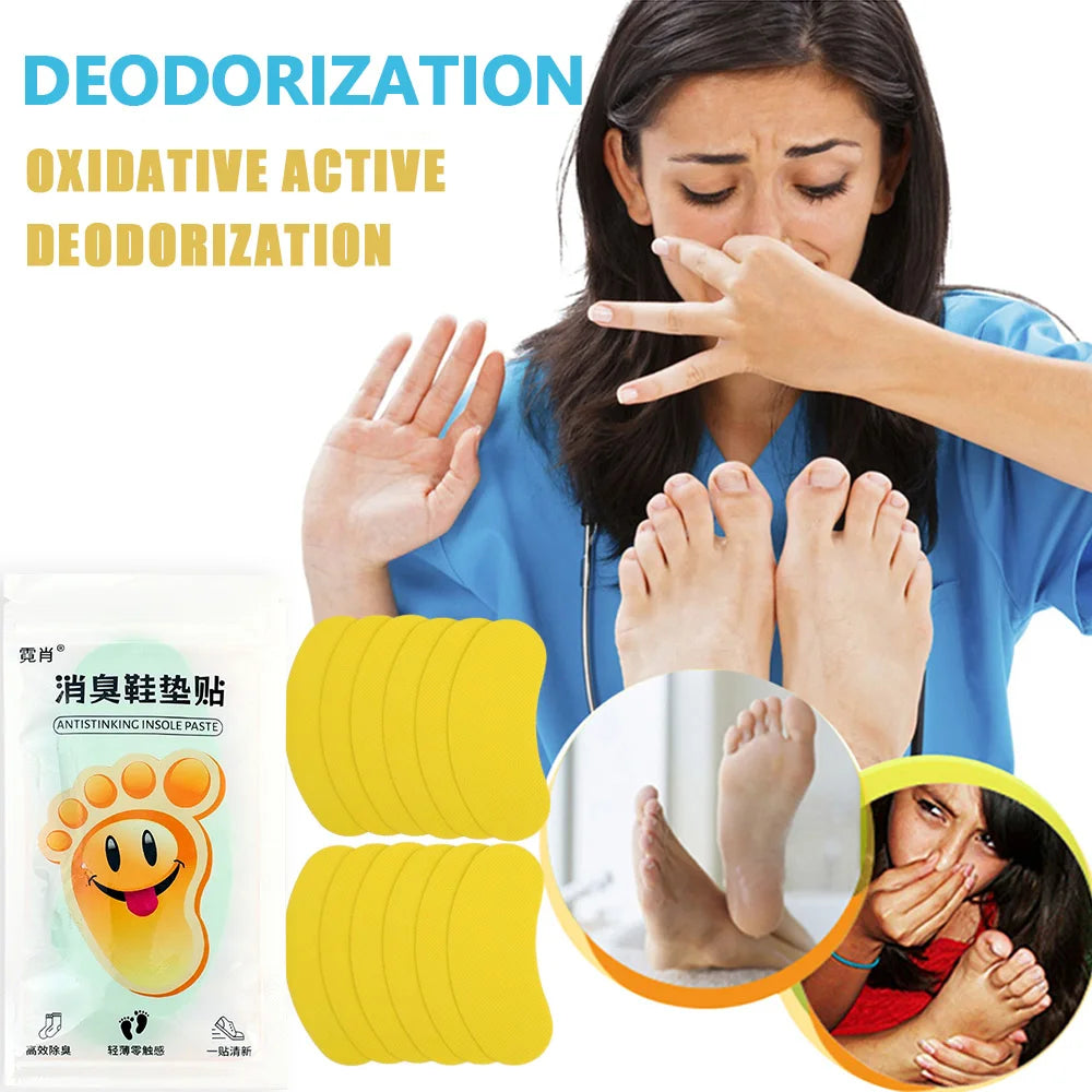 12/120Pcs Shoes Deodorant Sticker Deodorant Foot Odor Sneaker Smell Fresh Fruity Aroma Insole Sterilization Sticker Wholesale