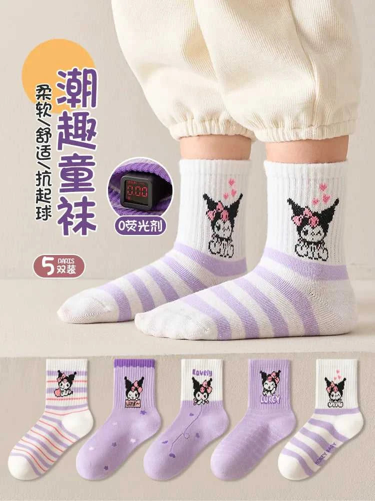 5 Pairs Kuromi Kids Socks Melody Kawaii New Fall Winter Cartoon Boy Children Mid-calf Socks Cotton Sock for Girls Gifts The jack market .AU The jack market .AU Mum & Kids: Essential Products for Every Family $ 26 14:350852#b;200007763:201336100;977:100014064#S 1-3 years old