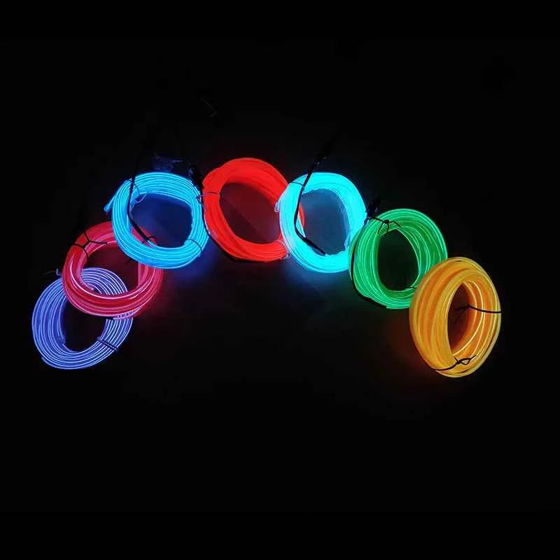 Car Ambient Lamp LED Neon Cold Light Auto Interior Mouldings Atmosphere Lights Refit Decoration Strips Shine Usb/Cigarette Drive