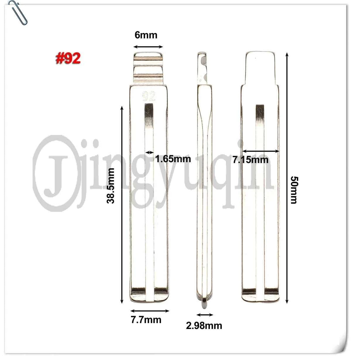 jingyuqin #137 #92 for Ssangyong Korando New Actyon C200 S170 ACTYON Blank Key