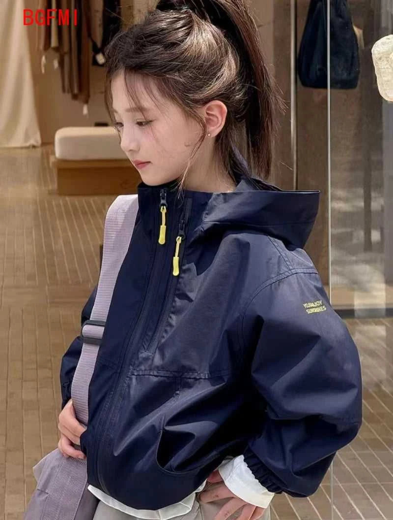 4-12Y Children's Navy Blue Spring Autumn Coat 2025 New Style Soft Windproof jackets for Girls Teenager Casual Loose Hooded Top The jack market .AU The jack market .AU Mum & Kids: Essential Products for Every Family $ 45 14:1063;200000463:200004191#120cm(for 105-115cm)