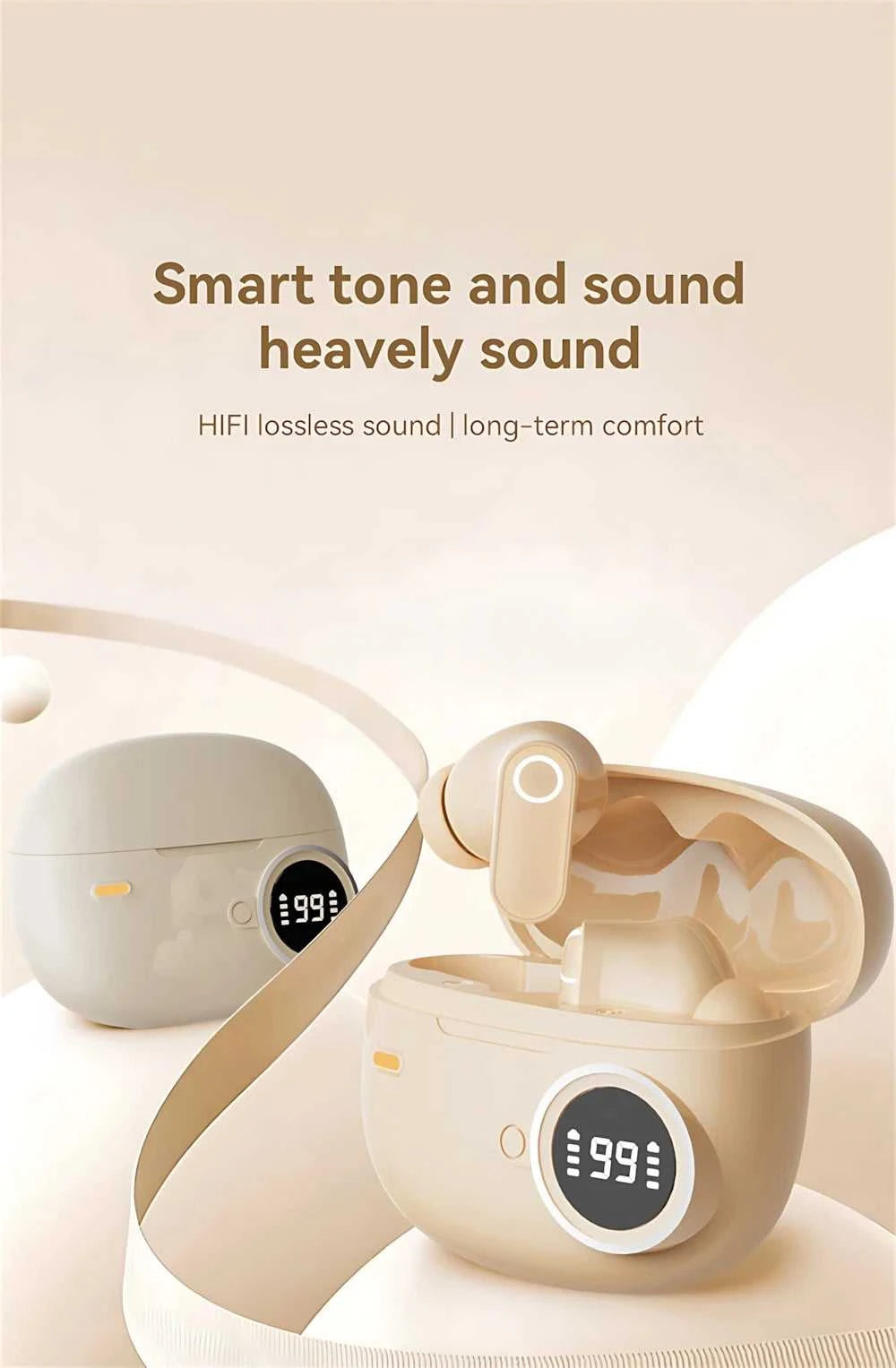 Bluetooth 5.4 Headphones True Wireless In-ear Long Noise Reduction TWS Sports High Sound Quality Digital Display Screen Earplugs The jack market .AU The jack market .AU Accessories Electronics $ 54 14:29#White