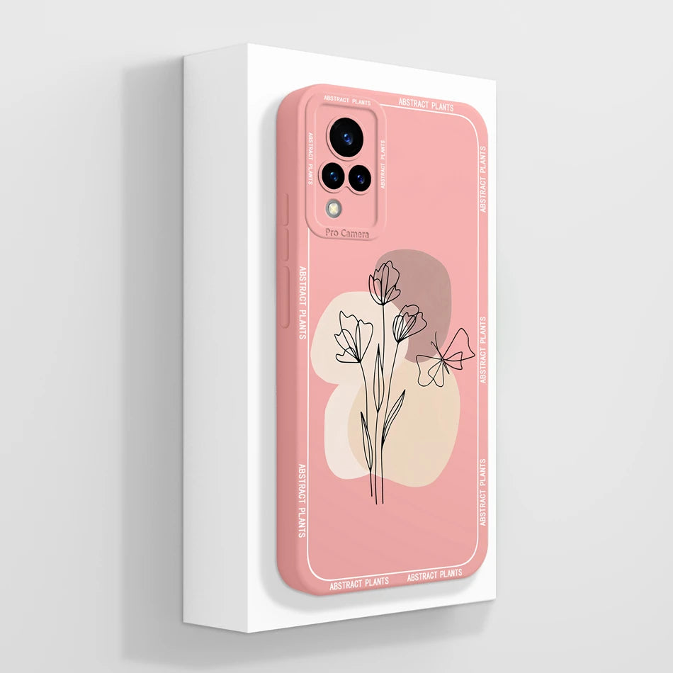 Vivo V21 Liquid Silicone Case - Full Coverage Anti-Drop Protection, Stylish & Soft Back Cover