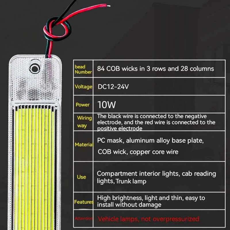 BrightDrive LED Cabin Light - High-Intensity 12V/24V Dome Lamp with Switch for Van, Truck, RV, & Camper