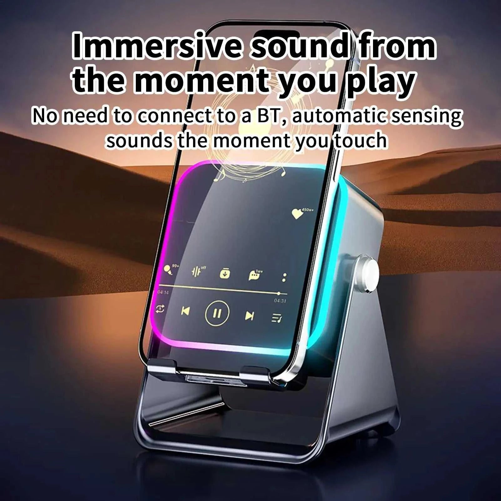2026 Induction Speaker With Light Foldable Station Phone Speaker Stand 10W For Home Office Travel Christmas Birthday Men Women The jack market .AU The jack market .AU Accessories Electronics $ 73 14:193#Black