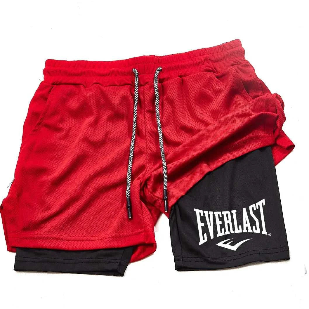 EVERLAST Men's Fashion Brand Shorts Summer Comfortable Quick Drying Sportswear Gym Jogging Training Men's Fitness 2 in 1 Shorts The jack market .AU The jack market .AU Men Fashion $ 35 14:29;5:361386
