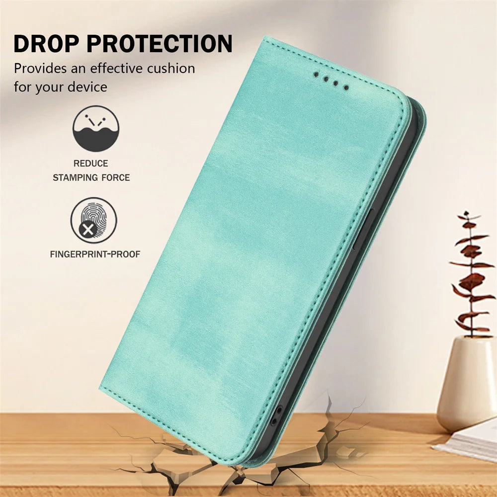 Luxury Leather Wallet Flip Case for Xiaomi Redmi 15/15C & Poco C85 - Magnetic Back Cover