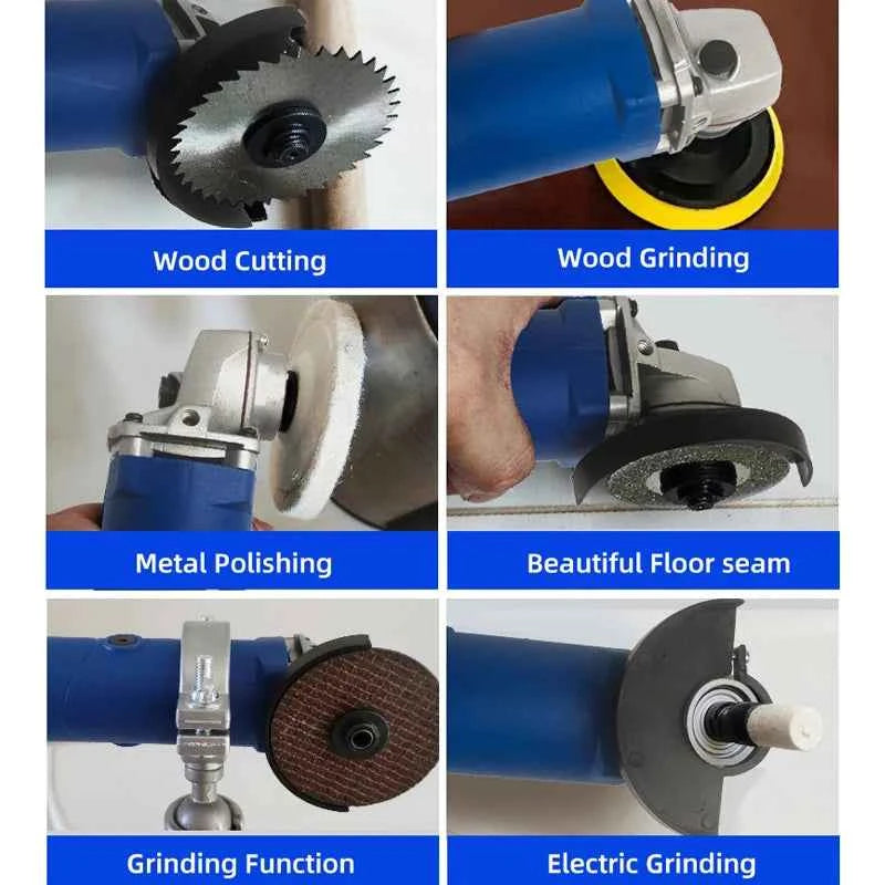 Brand Name Mini Electric Angle Grinder - Versatile 110V/220V, 6 Speed Settings for Precision Cutting, Polishing & Grinding