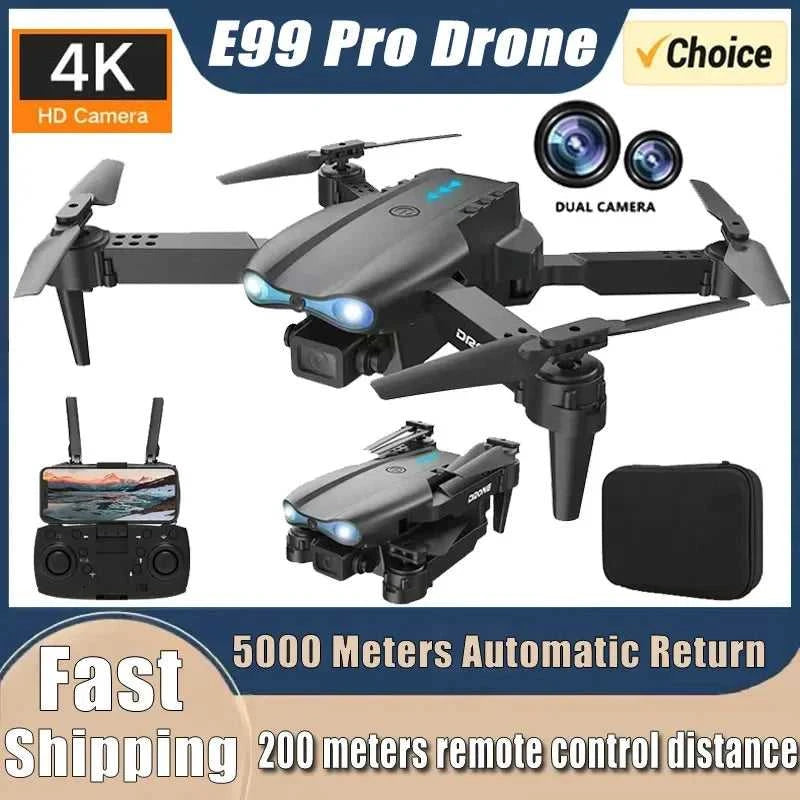 New E99Pro RC Drone 4K Professinal With Wide Angle Dual HD Camera Foldable RC Helicopter 5G WIFI FPV Height Hold Apron Sell The jack market .AU The jack market .AU Drones $ 75 14:193#E99-Dual-4K-Bag-Box