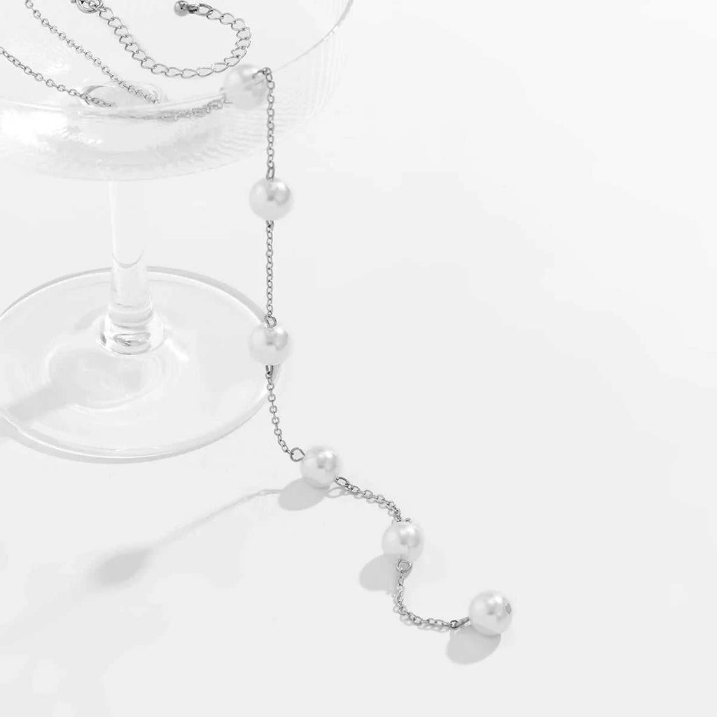 IngeSight.Z Simple Long Imitation Pearls Back Necklace For Women Sexy Tassel Harness Bikini Chest Chain Body Jewelry Mujer The jack market .AU The jack market .AU Jewellery & Chains $ 48 200001034:203027829#JS05178