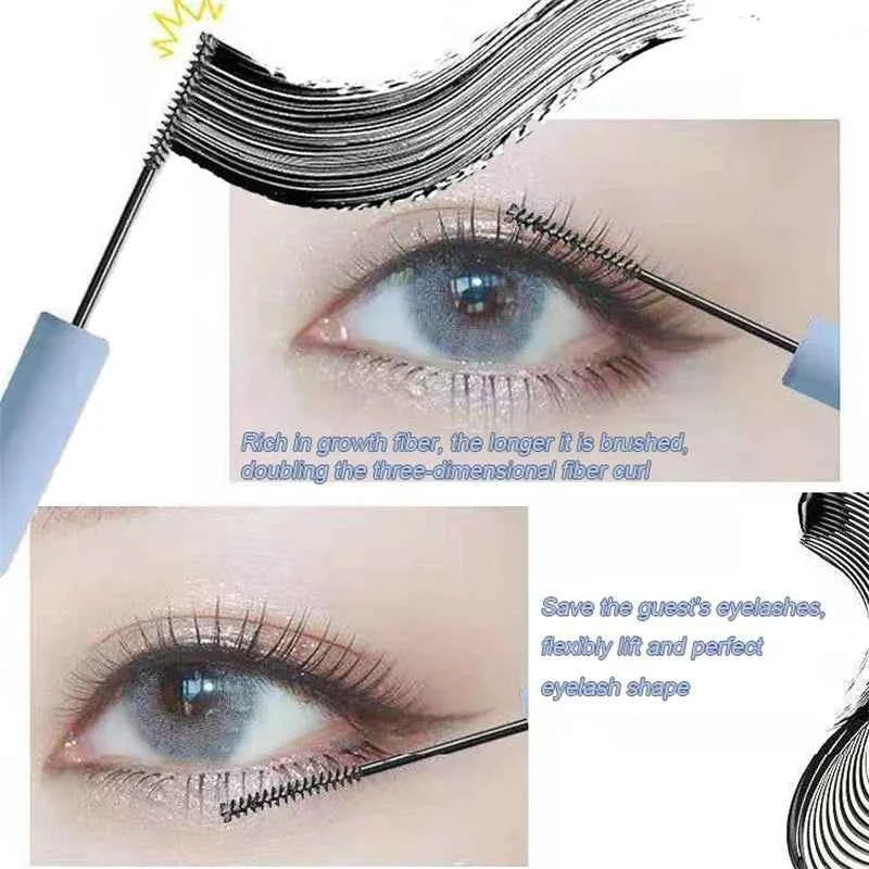 Ultra-fine Mascara Curl Thick Lengthening Eyelash Mascara Waterproof Non-smudge Brown Natural Curling Fine Brush Mascara Makeup