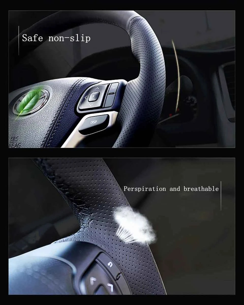 Customize DIY Microfiber Leather Car Steering Wheel Cover For For Hyundai ix35 Tucson 2 2011 2012 2013 2014 2015 Car Interior