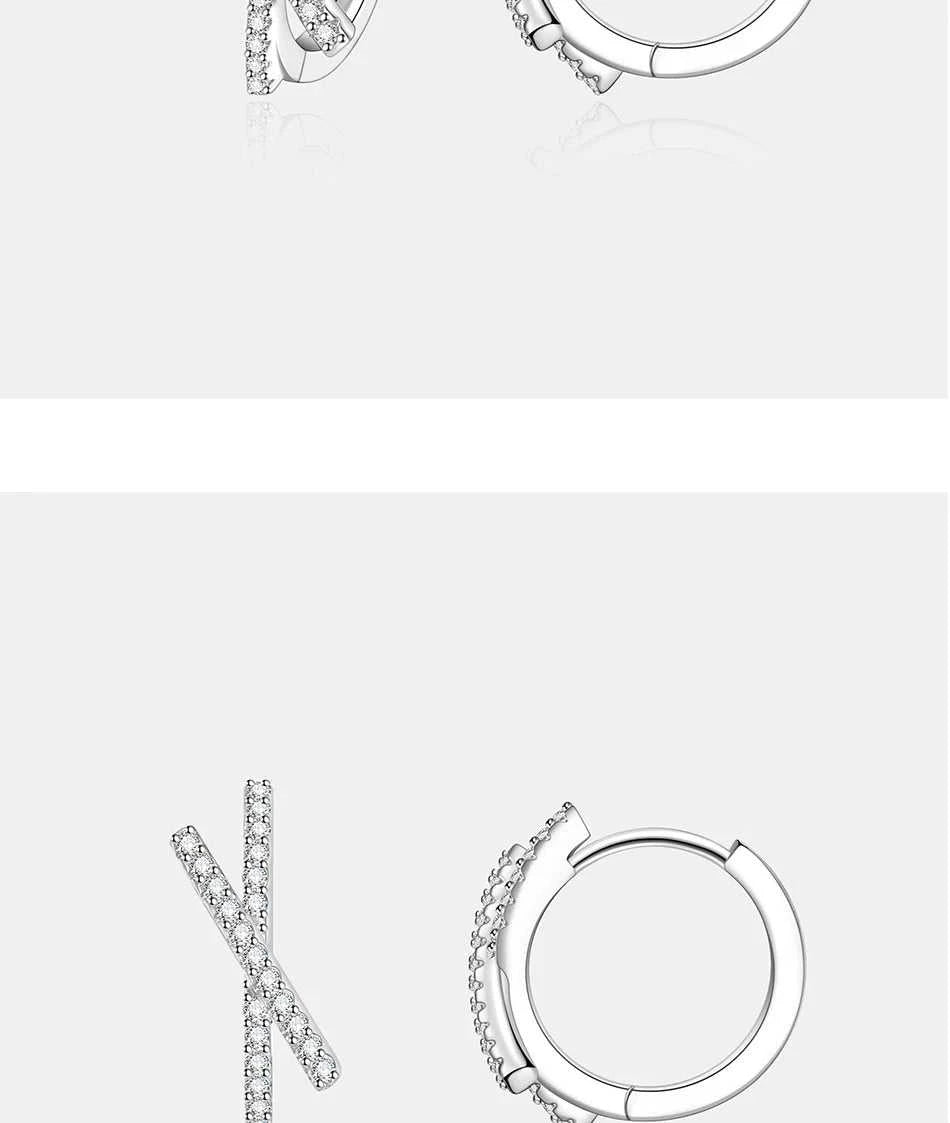 PERFANY 0.28CT Full Moissanite Hoop Earrings Women S925 Pure Silver Cross Design Laboratory Diamond Fashion Jewelry Party Gift The jack market .AU The jack market .AU Jewellery & Chains $ 82 200001034:361180#Total-0.28CT