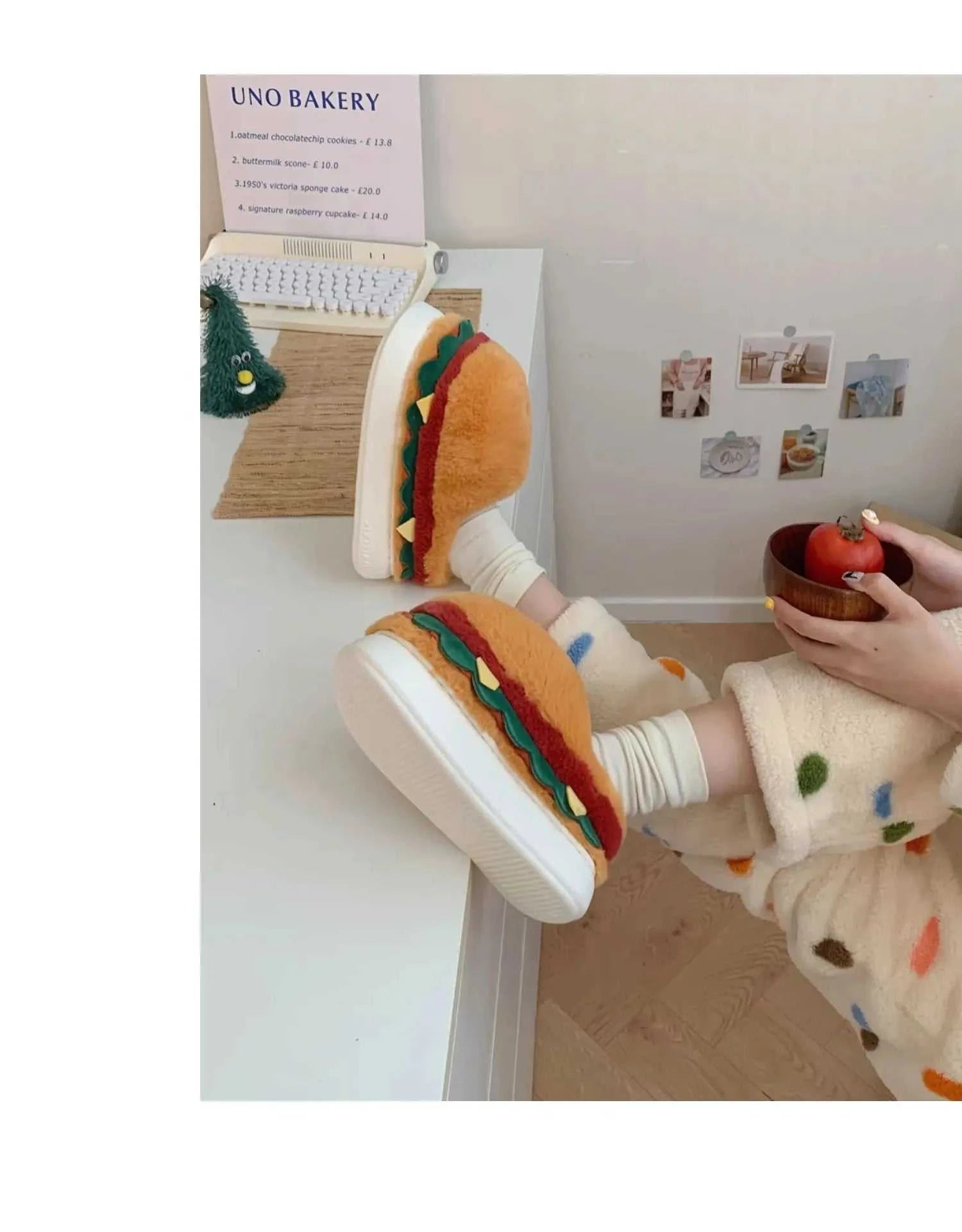 Funny Cute Hamburger Home Slippers Shoes For Men And Women Indoor Household Slippers Warm And Non Slip Winter Fun Couple Cotton The jack market .AU The jack market .AU Step Up Your Style: Trendy Shoes for Every Occasion! $ 75 14:366#Package Cute Burger;200000124:201446565
