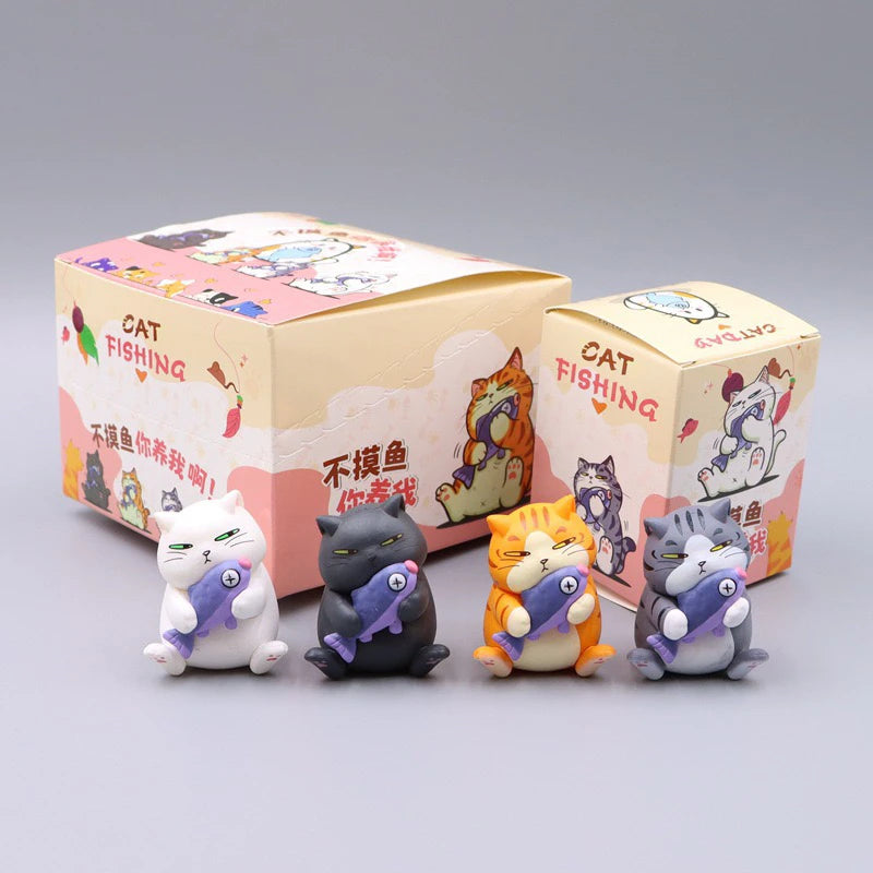 New Products In Stock No Fish You Keep Me Blind Box Fish Cat White Cat Orange Cat Trendy Toy Christmas Day Surprise Gifts