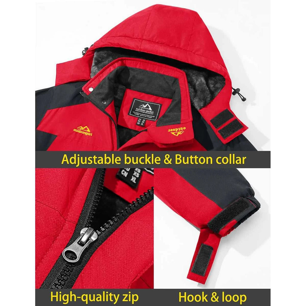 TACVASEN Men's Waterproof Ski Jacket Fleece Lining Warmth Parka Winter Snow Working Outdoors Hooded Coat Rain Shell Windbreaker The jack market .AU The jack market .AU Men Fashion $ 76 14:771#Blue;5:361385#CN 4XL (US L)
