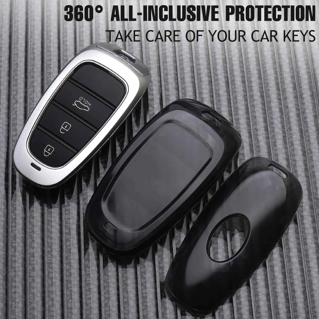 Tpu Car Key Case for Hyundai Tucson Sonata Solaris Hybrid Nexo NX4 Santafe DN8 Key Cover Holder Protector Shell Car Accessories