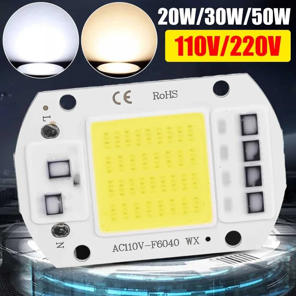 COB Chip LED Lamp 110V 220V 20W 30W 50W Smart IC No Need Driver Lampada LED Bulb Lamp for Flood Light Spotlight DIY Lighting The jack market .AU The jack market .AU Home $ 49 136:200002572#20W 220V warm
