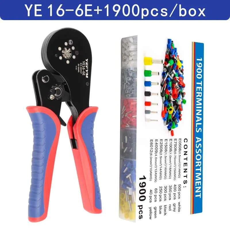 HSC8 Crimping Pliers - Versatile Wire Crimper for Ferrule Sleeves & Tubular Terminals