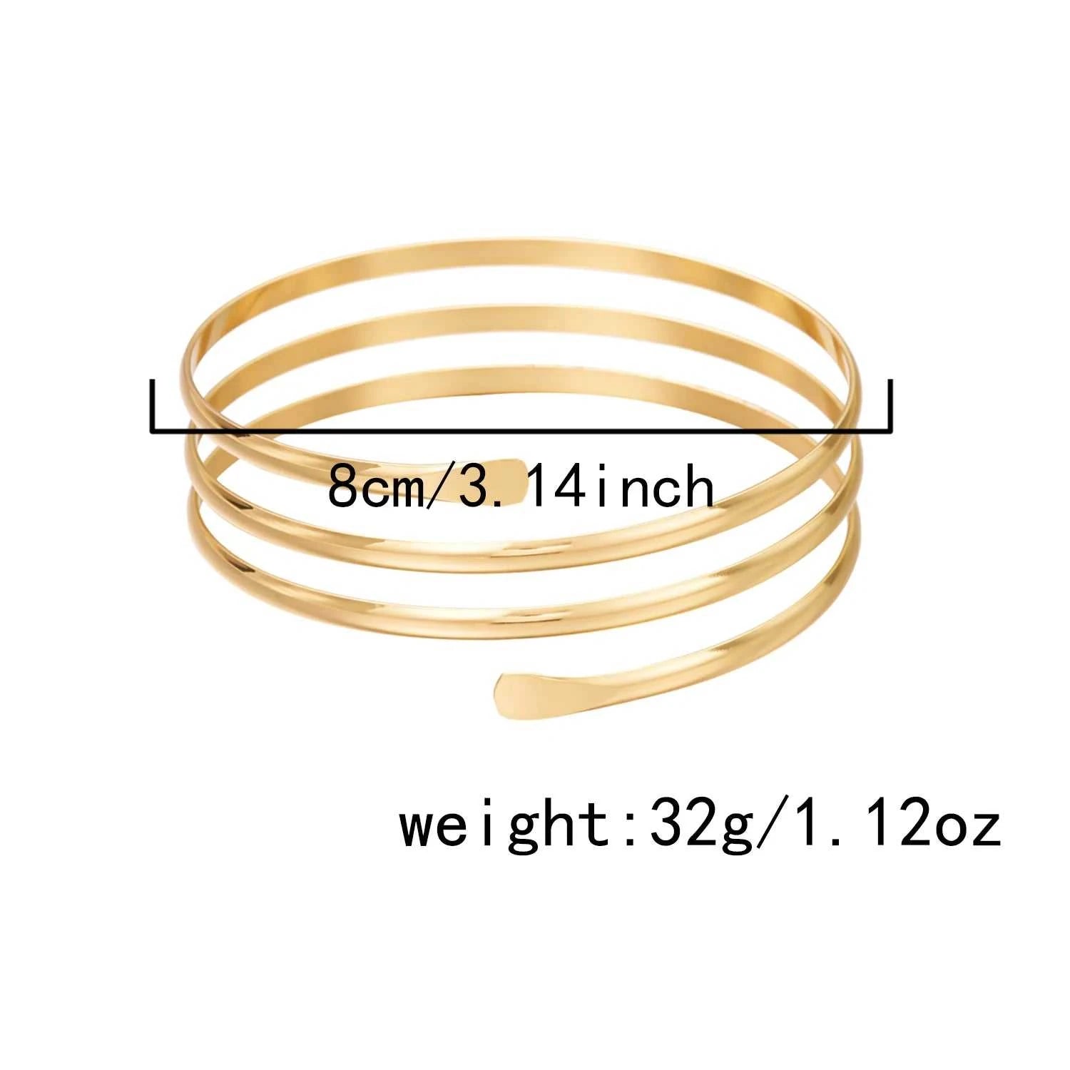 Minimalist Gold Color Spiral Upper Arm Cuff Bracelet for Women Boho Line Geometric Upper Cuff Bracelet Beach Festival Jewelry The jack market .AU The jack market .AU Jewellery & Chains $ 48 200001034:200004862#BR26Y0146