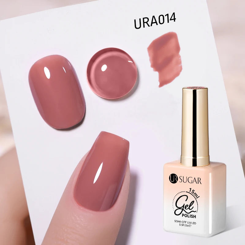 UR SUGAR 15ml  Autumn Winter Red Cat Magnetic Gel Nail Polish White Dopamine Nail Sparkling Glitter Soak Off UV LED for Manicure