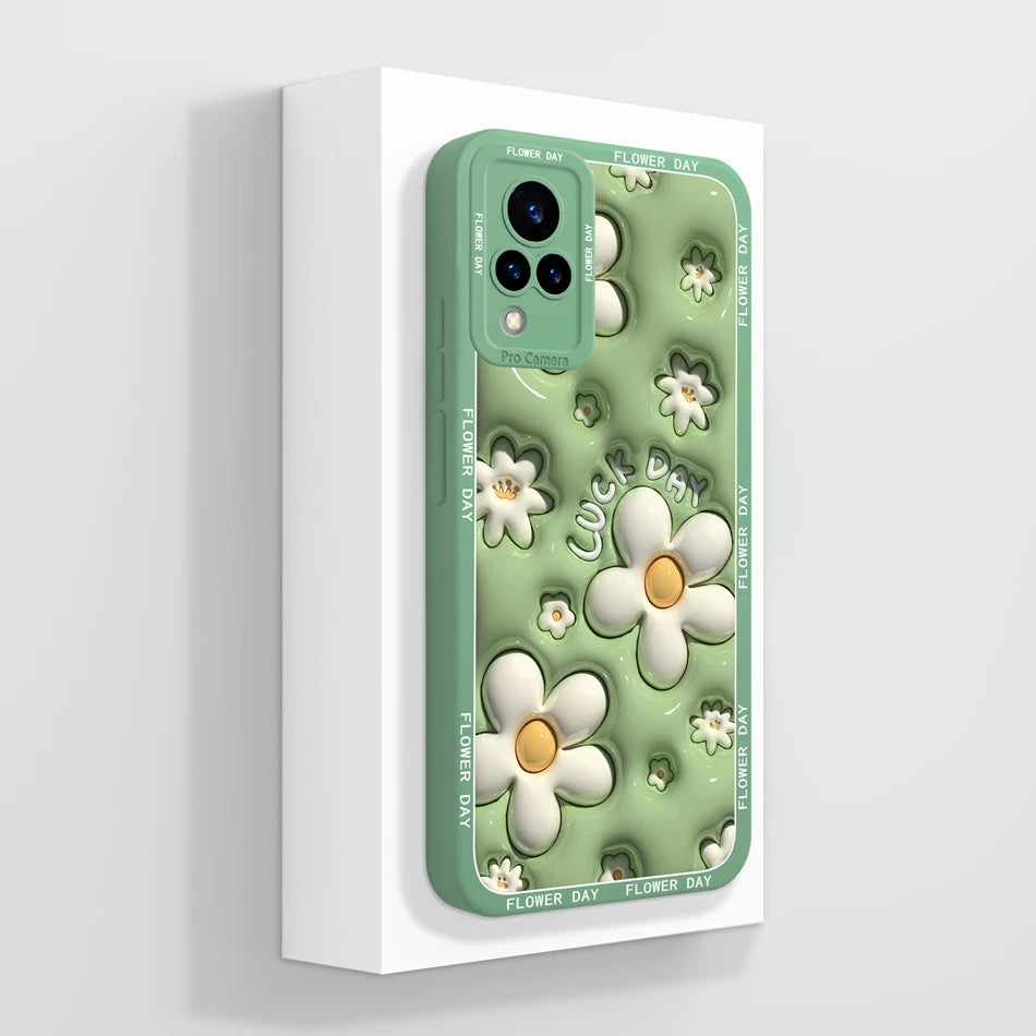 Vivo V21 Liquid Silicone Case - Full Coverage Anti-Drop Protection, Stylish & Soft Back Cover
