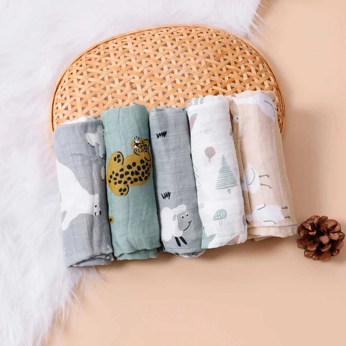 Kangobaby #My Soft Life# 5pcs Multifunctional Baby Muslin Bib Newborn Blanket Breathable Child Scarf 60x60cm The jack market .AU The jack market .AU Mum & Kids: Essential Products for Every Family $ 34 14:1052#CP04