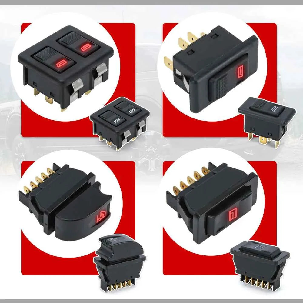Universal DC 12V 20A Car Electric Power Window Control Switch 5-pin ON/OFF Window Regulator Switch Accessories