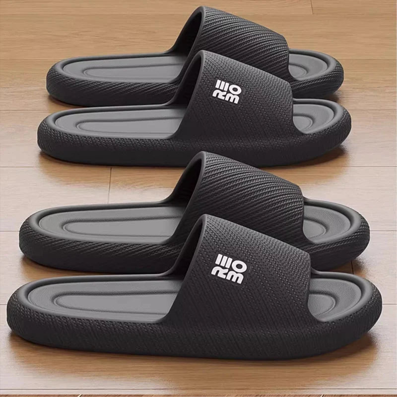 Summer Fashion Slippers Men Shoes Cloud Slippers For Men Home Flat Sandals Massage Flip Flops Couples Bathroom Indoor Slides